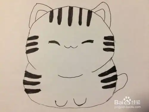 儿童小橘猫的简笔画法