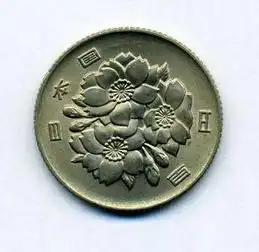 日元100铸币图案样板