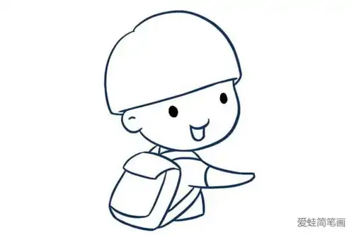 简笔画男生头像颜色男孩