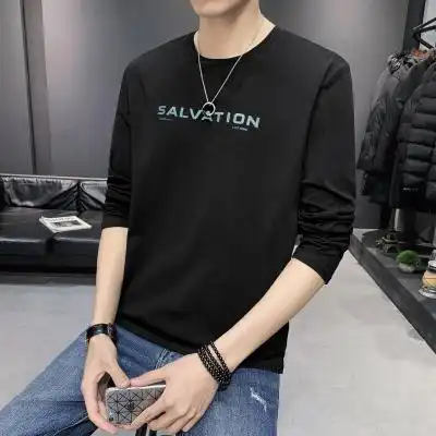 2020新款春季韩版男士长袖圆领t恤潮牌潮流休闲宽松上衣服c