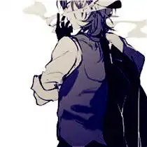 男生抽烟的卡通头像