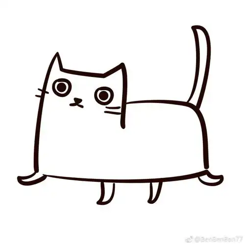 暹罗猫简笔画