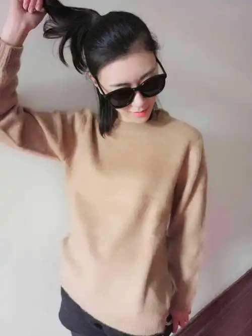 报快ace笑脸马海毛羊毛羊绒混纺宽松版毛衣,男女同款情侣款