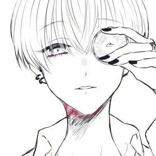 简笔画男生头像颜色情头