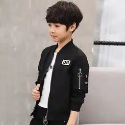 男童夹克2018春季新款男童印花中大童韩版潮范夹克上衣外套