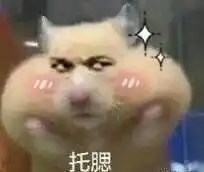 双手撑着下巴的表情包