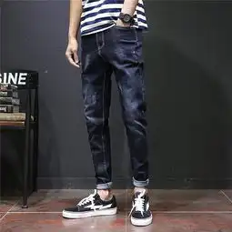新款男式牛仔裤批发韩版男装潮流弹力裤子休闲修身小脚裤一件代发