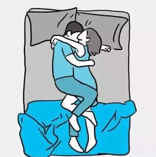 情侣睡觉姿势表情包
