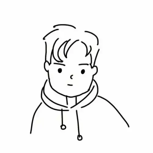 简笔画男生头像颜色西服