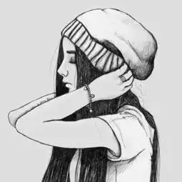 简笔画男生头像颜色素描