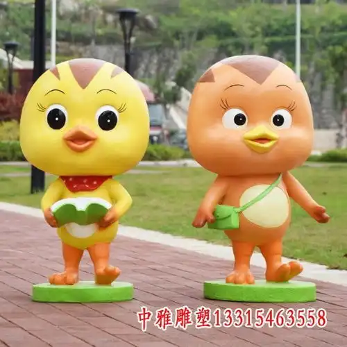 玻璃钢小鸡雕塑安顺小鸡树脂雕塑图片中雅雕塑