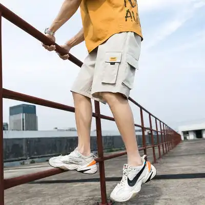 潮牌短裤男潮ins韩版潮流夏季工装多袋五分裤子外穿嘻哈宽松