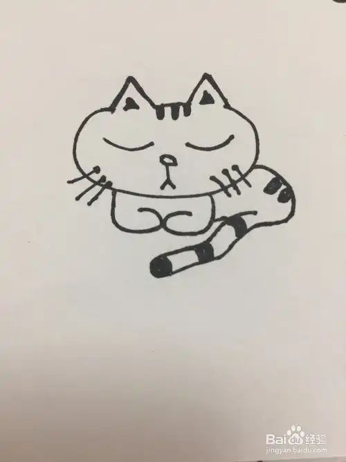 猫咪的简笔画画法