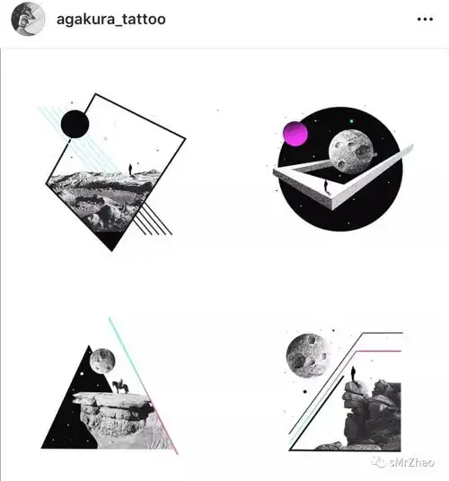 黑白极简几何头像
