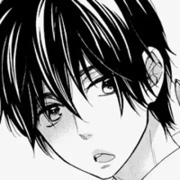 黑白手绘动漫男
