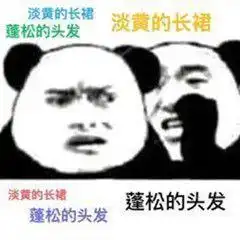 爆笑表情包我想找个女朋友,淡黄色长裙,蓬松的头发