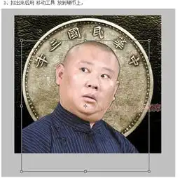 ps如何把人物头像设计合成到硬币里