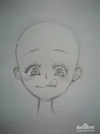 贪吃表情的动漫人物头部和五官画法教程