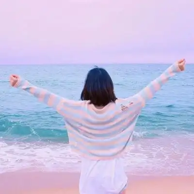 男生头像背影海边