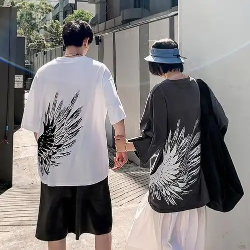 情侣夏装短袖t恤男士衣服ins宽松韩版潮上衣夏季学生班服