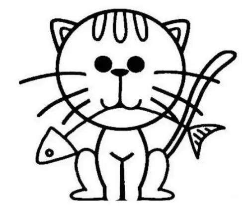 小猫简笔画图片大全可爱