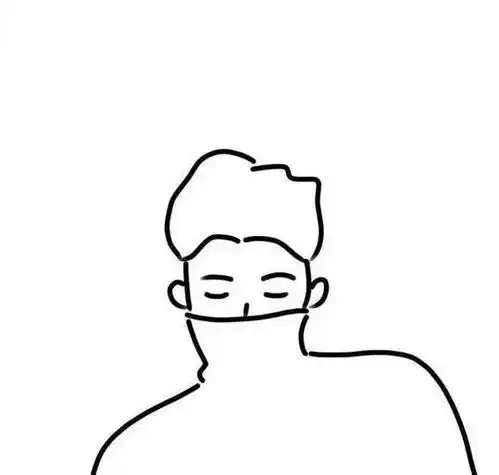 简笔画男生头像颜色一个