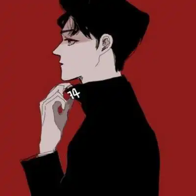 冷酷帅气侧脸动漫男生头像,卡通头像图片