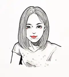 她的插画真美简洁风手绘头像有木有被惊艳到