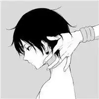 动漫男头像黑白素描