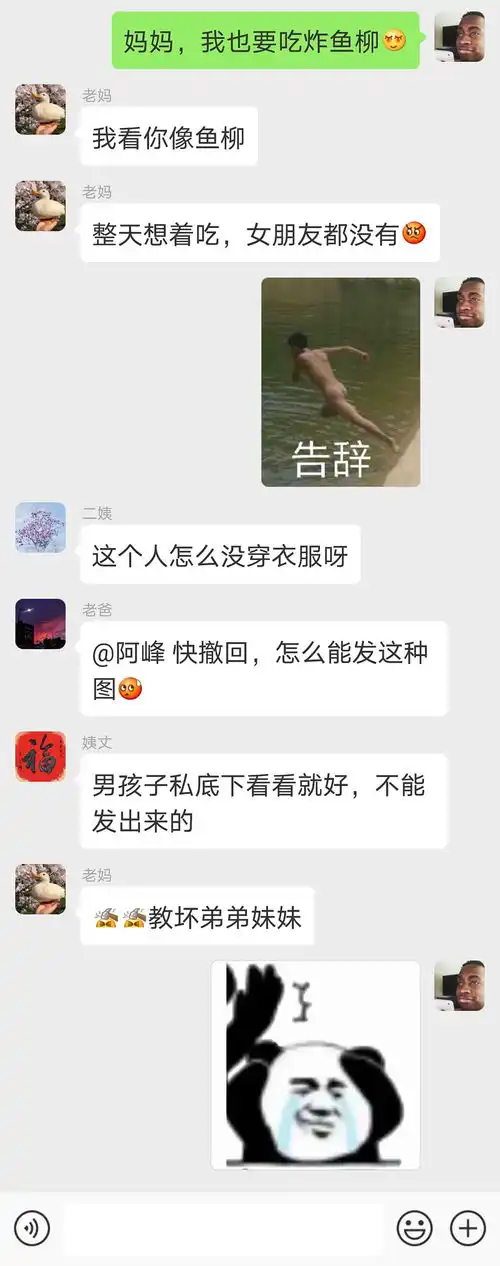 在家族群发了一个表情包结果被我妈踢出群聊