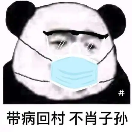 新冠状病毒肺炎戴口罩表情包