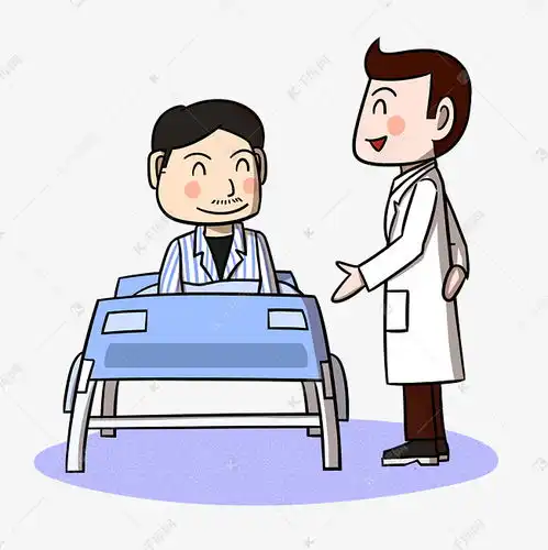 卡通男医生慰问病人png透明底素材图片免费下载千库网