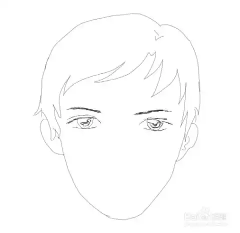 简笔画男生头像颜色瞳孔