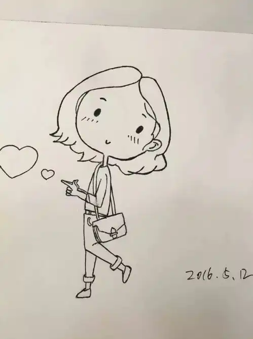 黑白画,简笔画