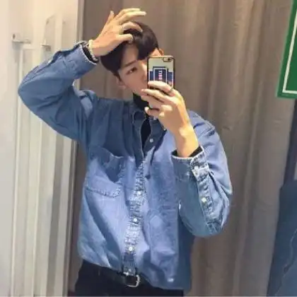 个性帅气暖男头像,全部都是时尚真人男生手机遮脸