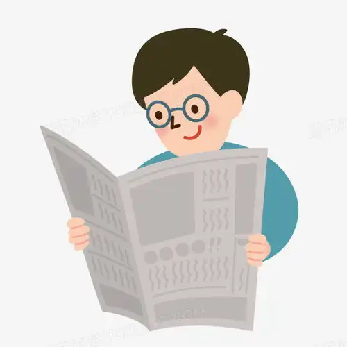 卡通头像男生素描报纸