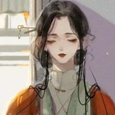 手绘头像女简约文艺彩色手绘女生头像韩版