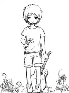 急求五张简单的用笔少的人物速写图,不要徐默的