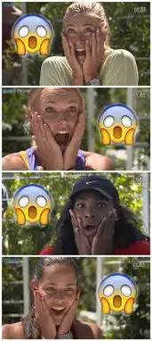 网球女星真人模仿emoji表情评评谁最像
