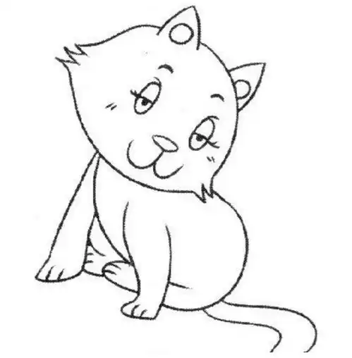 小猫简笔画图片大全可爱