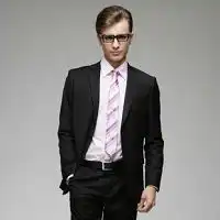 罗蒙正品男士修身两粒单排扣西服套装6s15054