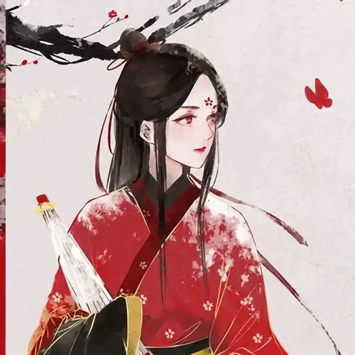 中国古风二次元女头,美到没朋友