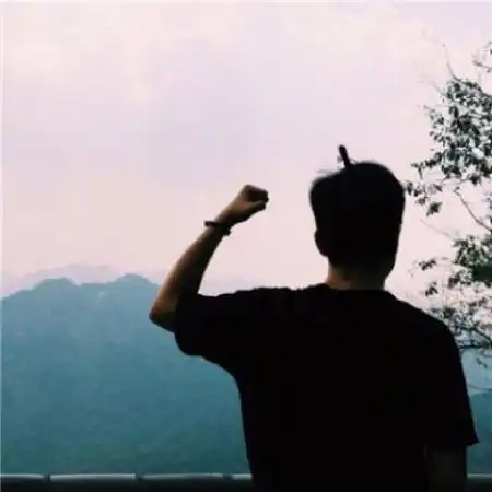 男生小清新头像背影