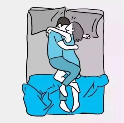 透过夫妻睡姿,看得出两人的感情