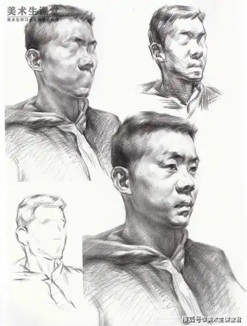 卡通头像男生素描素描教