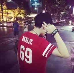 简约头像男生干净背影中