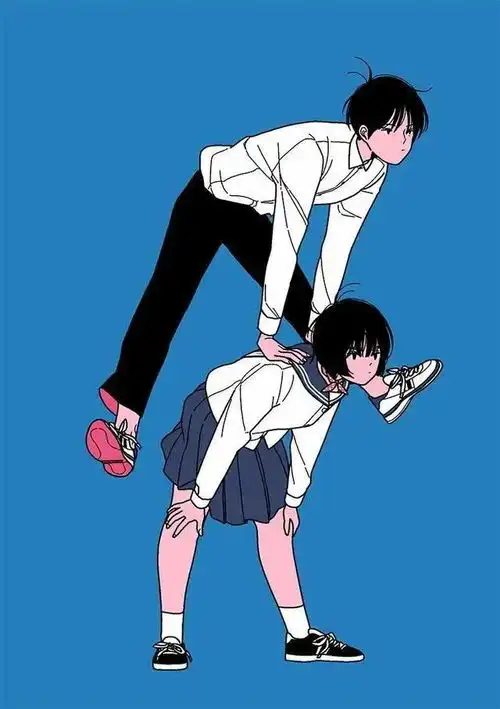 就喜欢这种色彩明艳的活泼少男少女插画