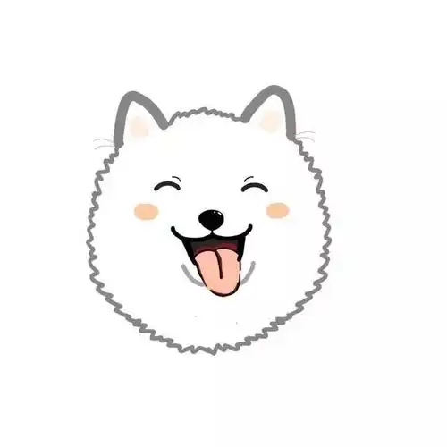 男生抱萨摩耶头像单手