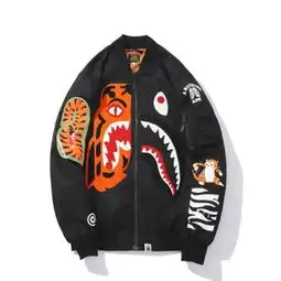 bape鲨鱼头虎鲨联名夹克男飞行员棒球服薄款外套