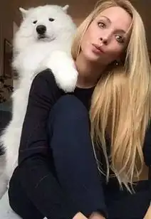 找男朋友不如养一只狗这妹子,真的把萨摩耶当男朋友来抱了...